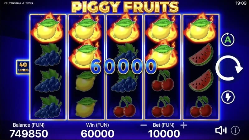 Piggy Fruits - velká výplata z Piggy Feature s náhodnými Wild symboly