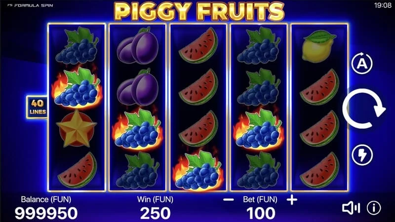 Piggy Fruits - spuštění hlavního herního režimu